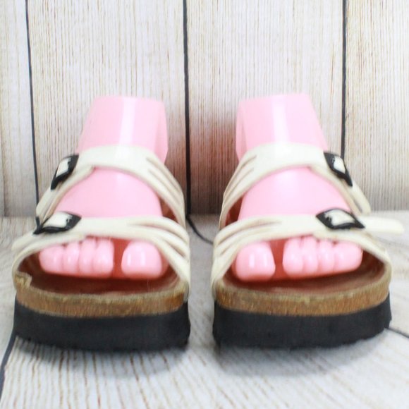 BIRKENSTOCK Birkis Two Strap Slide Sandals Size 7 - Picture 4 of 9